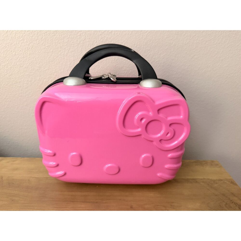 Sanrio Hello Kitty Small Hard Case Train Luggage Case Makeup Carry On 9"x12"